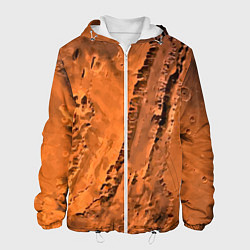 Куртка с капюшоном мужская Каналы на Марсе - star dust, цвет: 3D-белый