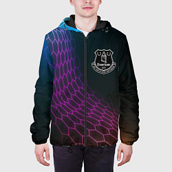 Куртка с капюшоном мужская Everton футбольная сетка, цвет: 3D-черный — фото 2