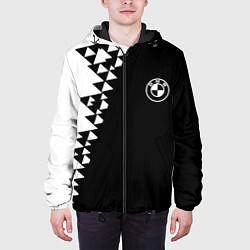 Куртка с капюшоном мужская BMW sport geometry steel, цвет: 3D-черный — фото 2