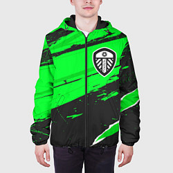 Куртка с капюшоном мужская Leeds United sport green, цвет: 3D-черный — фото 2