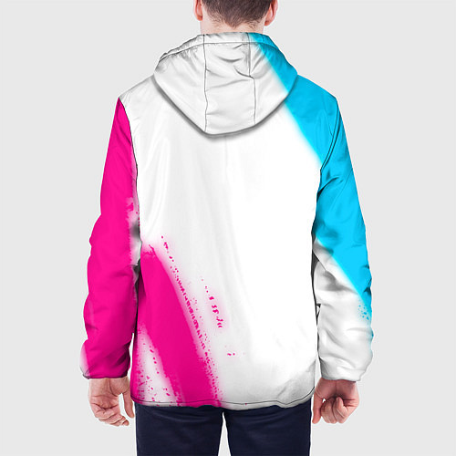Мужская куртка Inter neon gradient style вертикально / 3D-Черный – фото 4