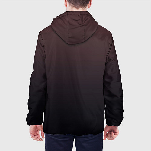 Мужская куртка Градиент тёмный бордовый / 3D-Черный – фото 4