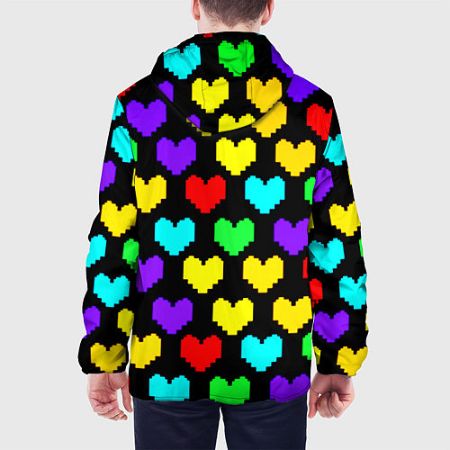 Мужская куртка Undertale heart pattern / 3D-Белый – фото 4