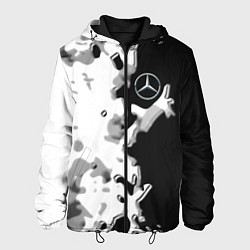 Куртка с капюшоном мужская Mercedes benz sport germany steel, цвет: 3D-черный