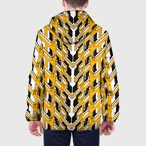 Мужская куртка Жёлтая техно броня / 3D-Белый – фото 4