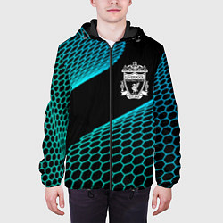 Куртка с капюшоном мужская Liverpool football net, цвет: 3D-черный — фото 2