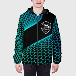 Куртка с капюшоном мужская Roma football net, цвет: 3D-черный — фото 2