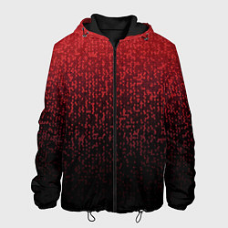 Мужская куртка Градиент мозаика красно-чёрный