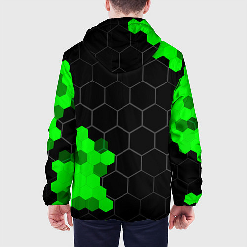 Мужская куртка Geely green sport hexagon / 3D-Черный – фото 4