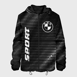 Куртка с капюшоном мужская BMW sport metal, цвет: 3D-черный