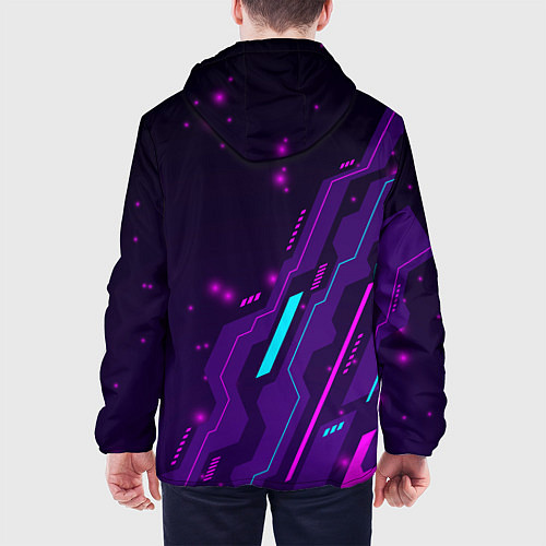 Мужская куртка Portal neon gaming / 3D-Черный – фото 4