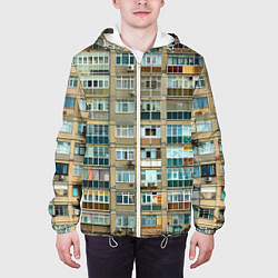 Куртка с капюшоном мужская Панельный дом, цвет: 3D-белый — фото 2