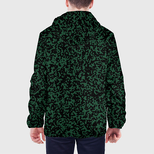 Мужская куртка Чёрно-зелёный пятнистый / 3D-Черный – фото 4