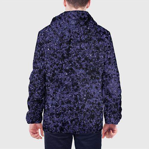 Мужская куртка Абстракция брызги фиолетовый / 3D-Черный – фото 4