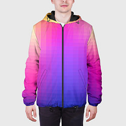 Куртка с капюшоном мужская Gradient 8-bit, цвет: 3D-черный — фото 2