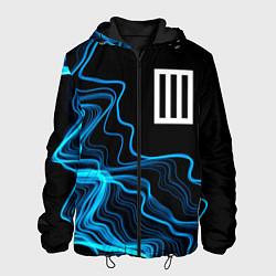 Куртка с капюшоном мужская Paramore sound wave, цвет: 3D-черный