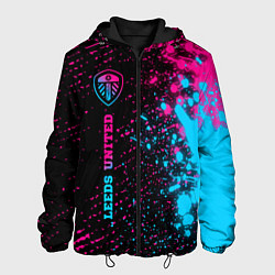 Мужская куртка Leeds United - neon gradient по-вертикали