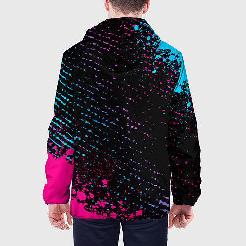 Мужская куртка Tottenham - neon gradient вертикально / 3D-Черный – фото 4