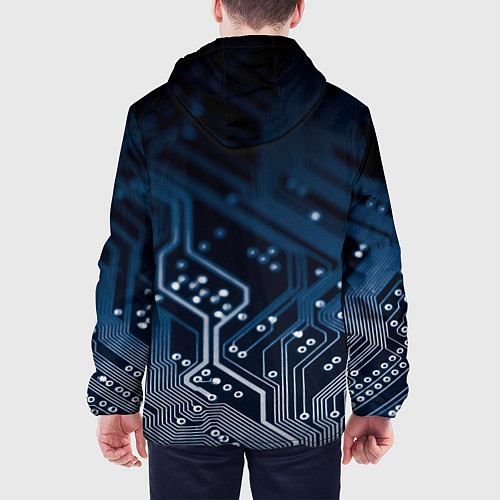 Мужская куртка Дорожки платы / 3D-Черный – фото 4