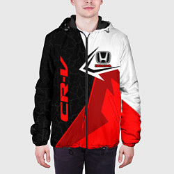 Куртка с капюшоном мужская Honda CR-V - sport uniform, цвет: 3D-черный — фото 2