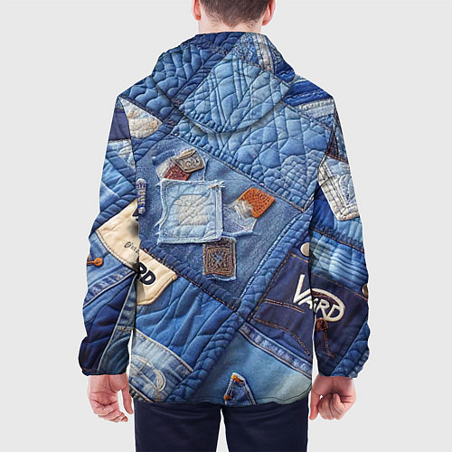 Мужская куртка Vanguard jeans patchwork - ai art / 3D-Белый – фото 4