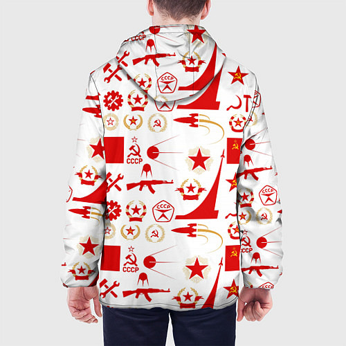 Мужская куртка СССР знак качества красный / 3D-Белый – фото 4