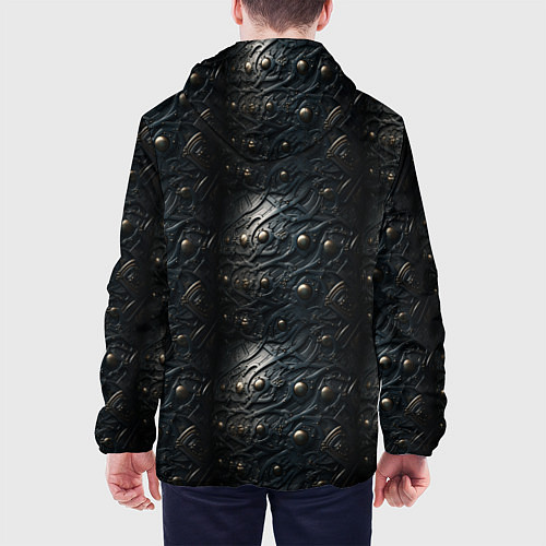 Мужская куртка Темная текстурная броня / 3D-Белый – фото 4