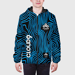 Куртка с капюшоном мужская Cloud9 - weather pattern, цвет: 3D-черный — фото 2