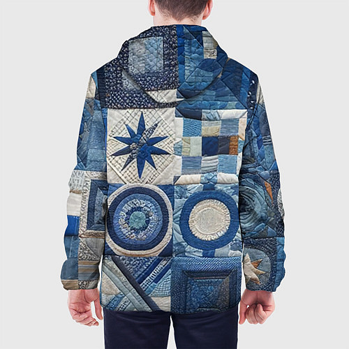 Мужская куртка Denim patchwork - ai art / 3D-Черный – фото 4