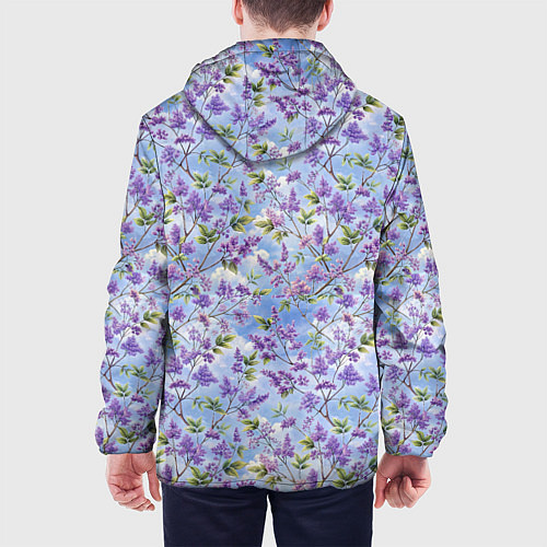 Мужская куртка Светлая фиолетовая сирень / 3D-Белый – фото 4