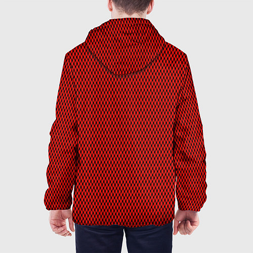 Мужская куртка Красно-чёрный имитация сетки / 3D-Черный – фото 4