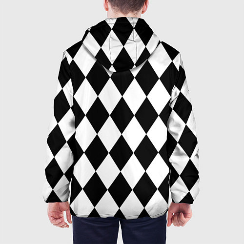 Мужская куртка Арлекин черно-белый / 3D-Белый – фото 4