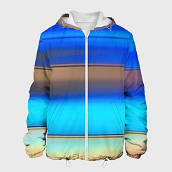 Мужская куртка Голубые и коричневые полосы