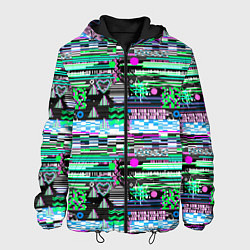Куртка с капюшоном мужская Abstract color pattern, цвет: 3D-черный