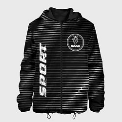Куртка с капюшоном мужская Saab sport metal, цвет: 3D-черный