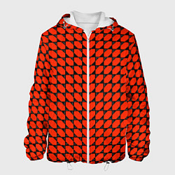 Мужская куртка Красные лепестки шестиугольники
