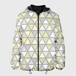 Мужская куртка Паттерн геометрия светлый жёлто-серый