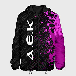 Куртка с капюшоном мужская AEK Athens pro football по-вертикали, цвет: 3D-черный