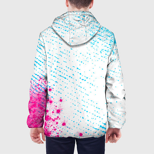 Мужская куртка Bayer 04 neon gradient style вертикально / 3D-Черный – фото 4
