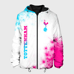Куртка с капюшоном мужская Tottenham neon gradient style вертикально, цвет: 3D-черный