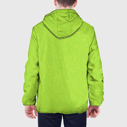 Мужская куртка Яркий салатовый текстурованный / 3D-Белый – фото 4