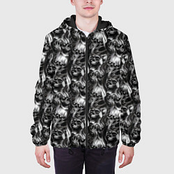 Куртка с капюшоном мужская Smoke skulls, цвет: 3D-черный — фото 2