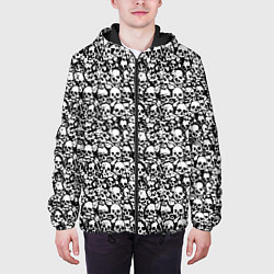Куртка с капюшоном мужская Very much skulls, цвет: 3D-черный — фото 2