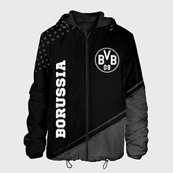 Куртка с капюшоном мужская Borussia sport на темном фоне вертикально, цвет: 3D-черный