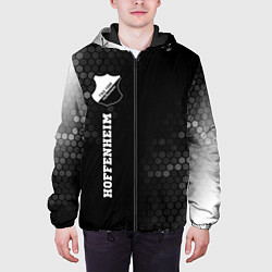 Куртка с капюшоном мужская Hoffenheim sport на темном фоне по-вертикали, цвет: 3D-черный — фото 2