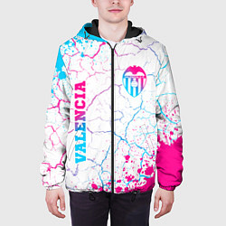Куртка с капюшоном мужская Valencia neon gradient style вертикально, цвет: 3D-черный — фото 2
