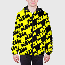 Куртка с капюшоном мужская KTU жёлто чёрный стиль, цвет: 3D-черный — фото 2