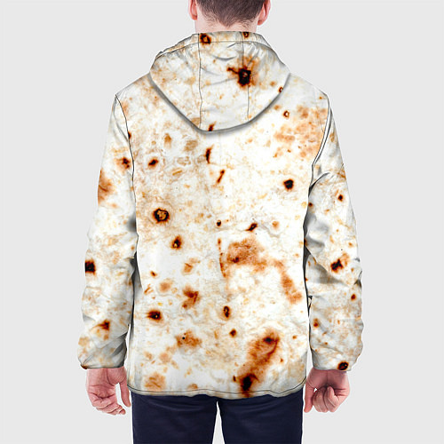 Мужская куртка Текстура светлого лаваша / 3D-Белый – фото 4