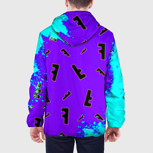 Мужская куртка Fortnite neon steel colors epic / 3D-Белый – фото 4