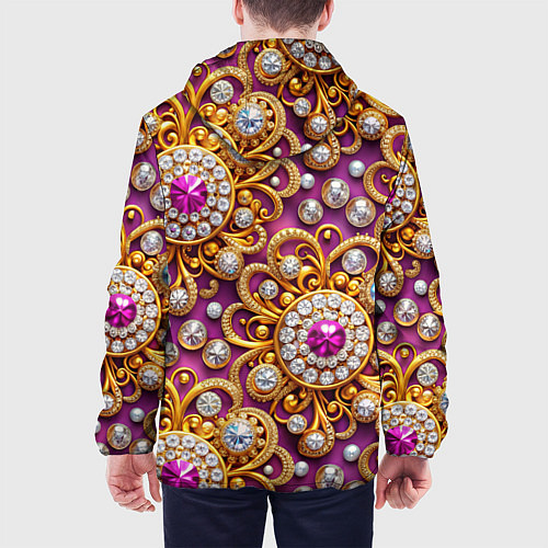 Мужская куртка Ювелирный паттерн / 3D-Черный – фото 4